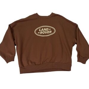 Pacsun Land Rover Brown Sweatshirt Mens Size Medium Pull Over Sweater Longsleeve